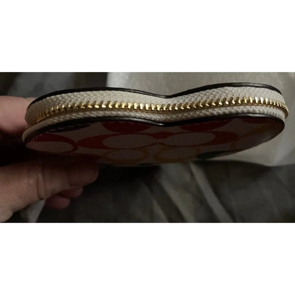 Coach Heart Rainbow Coin Purse NEW
